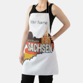 ザクセンレトロ州マップヴィンテージ土産 エプロン (インサイチュ)