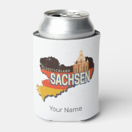 ザクセンレトロ州マップヴィンテージ土産 缶クーラー