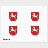 ザクセン下半袖（ドイツ）コート・オブ・アームズ 楕円形シール (シート)