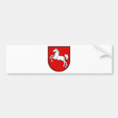 ザクセン南部(ドイツ)の紋章付き外衣 バンパーステッカー (正面)