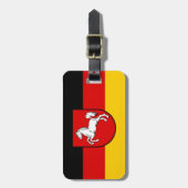 ザクセン州下手荷物タグの国旗 ラゲッジタグ (正面縦)