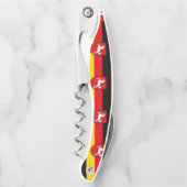 ザクセン州下部ウェイターコルク栓抜き国旗 ソムリエナイフ (正面)