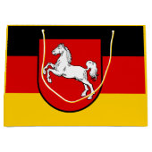 ザクセン州低抱き枕国旗 ラージペーパーバッグ (正面)