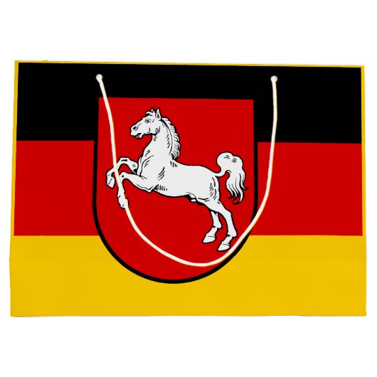 ザクセン州低抱き枕国旗 ラージペーパーバッグ (裏面)