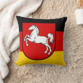 ザクセン州低装飾用クッション国旗 クッション (ブランケット)