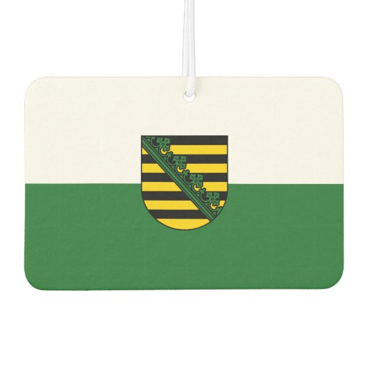 ザクセン州旗 カーエアーフレッシュナー (正面)