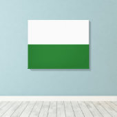 ザクセン州旗(ドイツ州) キャンバスプリント (インサイチュ (ウッドフロア))