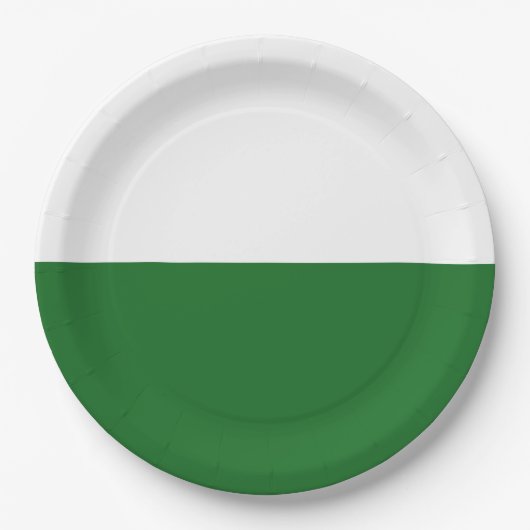 ザクセン州旗(ドイツ州) ペーパープレート (正面)