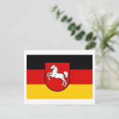 ザクセン州旗 ポストカード (スタンド正面)