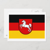 ザクセン州旗 ポストカード (正面/裏面)