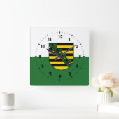 ザクセン州立壁時計国旗 スクエア壁時計 (ホーム)