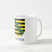 ザクセンWappenの紋章付き外衣 コーヒーマグカップ (正面右)