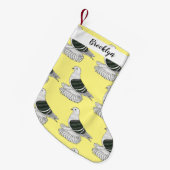 ザクソンシールドハト鳥の漫画イラストレーション スモールクリスマスストッキング (正面 (吊り時))