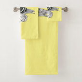 ザクソンシールドハト鳥の漫画イラストレーション バスタオルセット (インサイチュ)