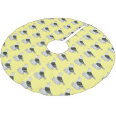 ザクソンシールドハト鳥の漫画イラストレーション ブラッシュドポリエステルツリースカート (アングル)