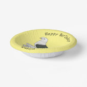 ザクソンシールドハト鳥の漫画イラストレーション ペーパーボウル (傾斜あり)