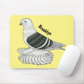ザクソンシールドハト鳥の漫画イラストレーション マウスパッド (マウス)