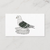 ザクソンシールドハト鳥の漫画イラストレーション 名刺 (裏面)