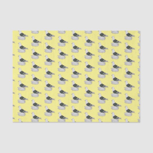 ザクソンシールドハト鳥の漫画イラストレーション 薄葉紙 (正面)