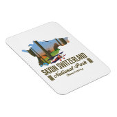 ザクソンスイス国立公園ドイツの地図 マグネット (右側)