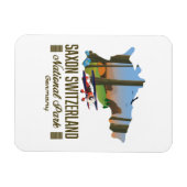 ザクソンスイス国立公園ドイツの地図 マグネット (横)