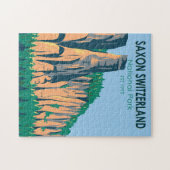 ザクソンスイス国立公園ドイツヴィンテージ ジグソーパズル (横)