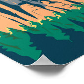 ザクソンスイス国立公園ドイツヴィンテージ ポスター (角)