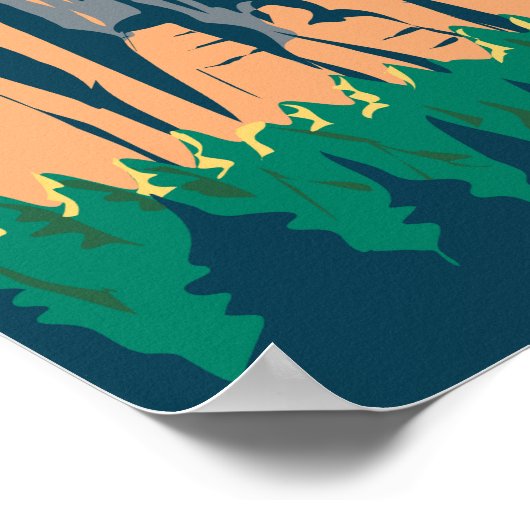 ザクソンスイス国立公園ドイツヴィンテージ ポスター (角)