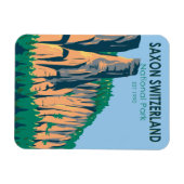 ザクソンスイス国立公園ドイツヴィンテージ マグネット (横)