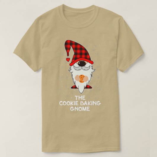 ザクッキーベーキング格言プレイド恋人クリスマスベイカー Tシャツ (デザイン正面)