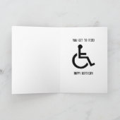 ザクライムおもしろい誕生日グリーティングカード カード (内部)