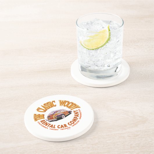 ザクラシックウッディレンタルカー会社ロゴVer 3.0 コースター (側面)