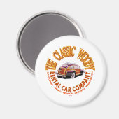 ザクラシックウッディレンタルカー会社ロゴVer 3.0 マグネット (正面/裏面)