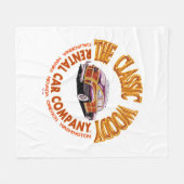 ザクラシックウッディレンタルカーCo. Logo Ver 3.0 フリースブランケット (正面(横))