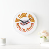 ザクラシックウディレンタルカー会社 ラージ壁時計 (ホーム)