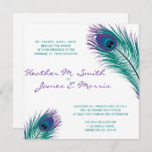 ザクラシピーコック結婚式招待状 招待状 (正面/裏面)