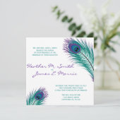 ザクラシピーコック結婚式招待状 招待状 (スタンド正面)