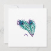 ザクラシピーコック結婚式招待状 招待状 (裏面)