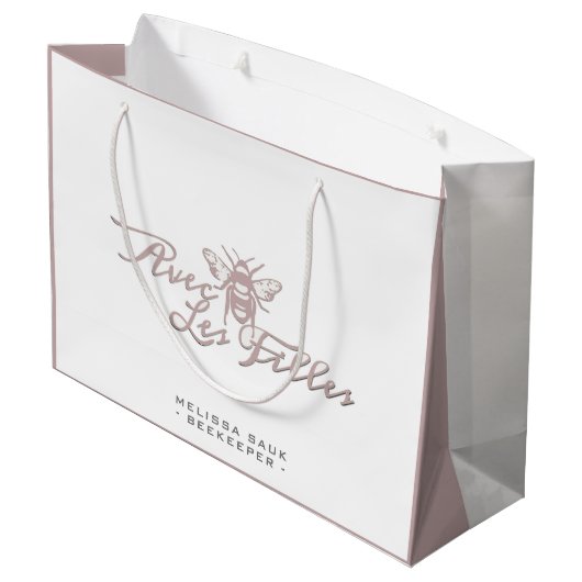 ザクラスビーキーパーコレクションハイブガーデントート ラージペーパーバッグ (裏面アングル)