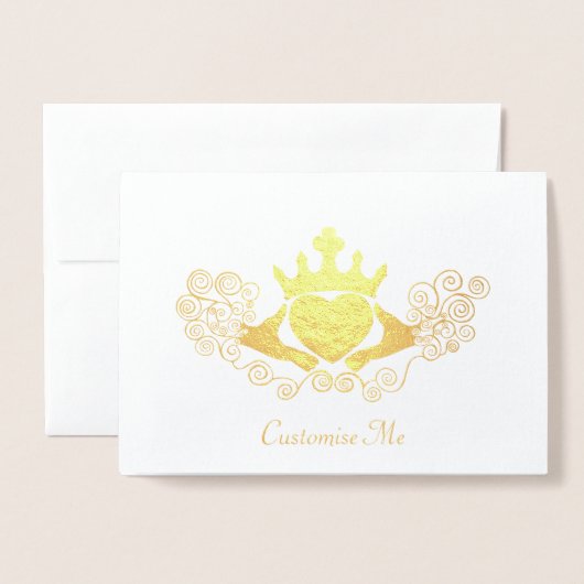 ザクラダグ（黄金） 箔カード (封筒付き正面)