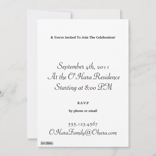 ザクラダグ(黒) 招待状 (裏面)