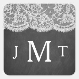 ザクラックボード&レース結婚ズコレクション スクエアシール