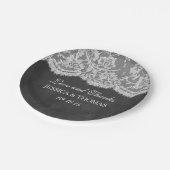 ザクラックボード&レース結婚ズコレクション ペーパープレート (アングル)