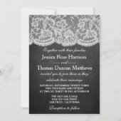 ザクラックボード&レース結婚ズコレクション 招待状 (正面)