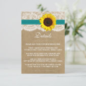 ザクラフト素朴サンフラワー結婚ズコレクション エンクロージャーカード (スタンド正面)