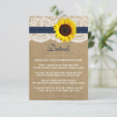 ザクラフト素朴サンフラワー結婚ズコレクション エンクロージャーカード (スタンド正面)