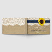 ザクラフト素朴サンフラワー結婚ズコレクション ゲストブック (全面)