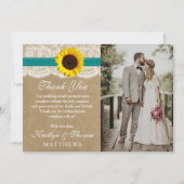 ザクラフト素朴サンフラワー結婚ズコレクション サンキューカード (正面)