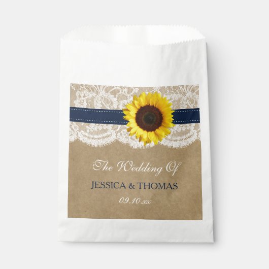 ザクラフト素朴サンフラワー結婚ズコレクション フェイバーバッグ (正面)