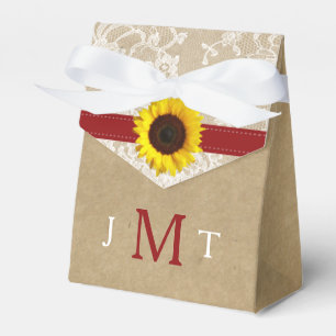 ザクラフト素朴サンフラワー結婚ズコレクション フェイバーボックス